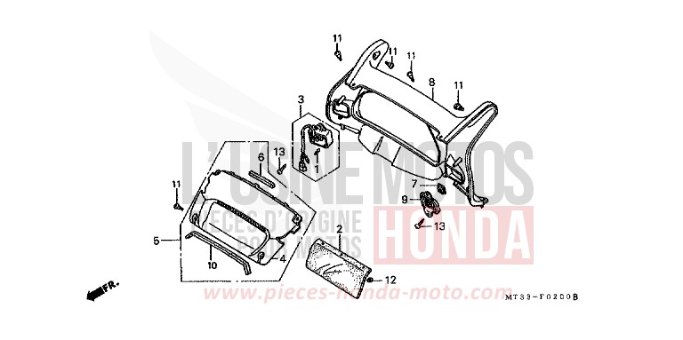 METER PANEL for Pan-European ABS PEARL ATLANTIS BLUE (B142D) from 1993